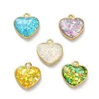 Brass Pendants with Synthetic Opal