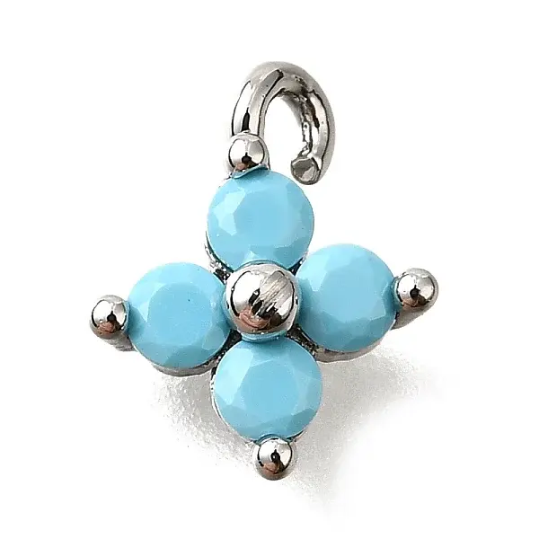 Brass Micro Pave Cubic Zirconia Pendants