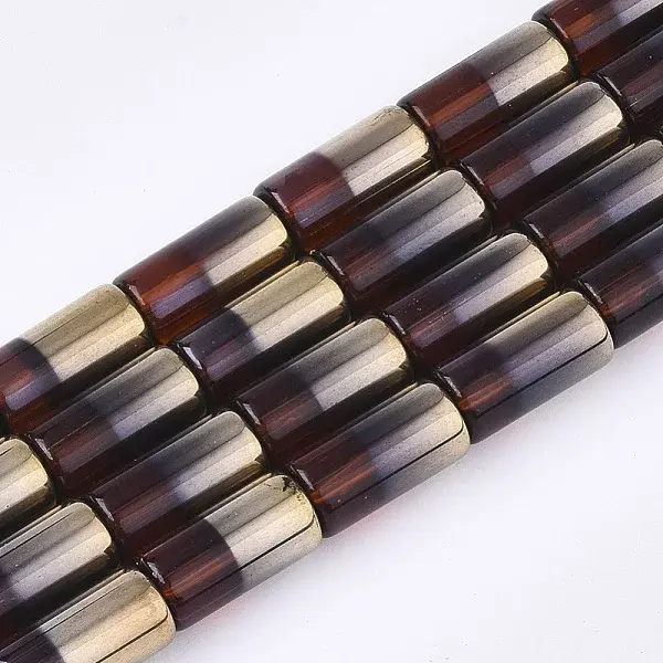 Half Electroplate Glass Beads Strands