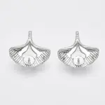 Brass Micro Pave Clear Cubic Zirconia Peg Bails Charms