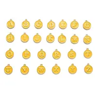 Initial Letter A-Z Alphabet Enamel Charms