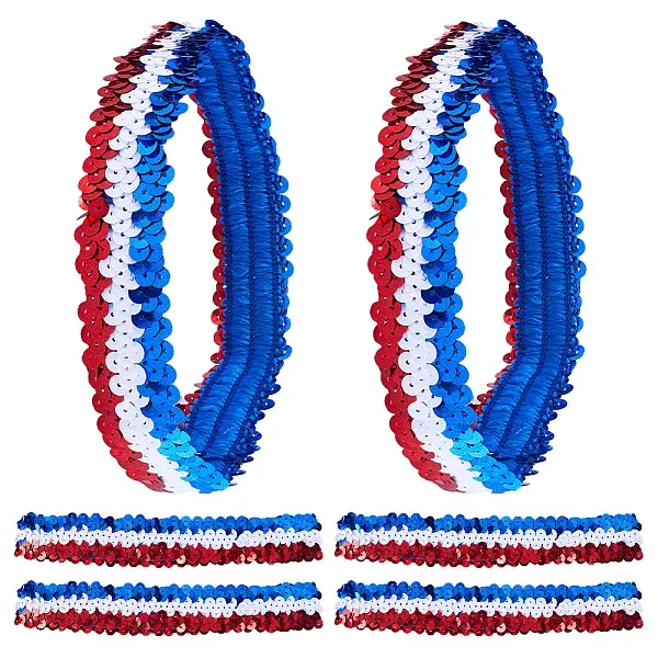 10Pcs Wide Stretch Sparkling Headband