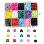 15 Colors Handmade Polymer Clay Beads