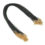 36Pcs Black Waxed Cord Necklace Making