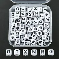 Acrylic Horizontal Hole Letter Beads