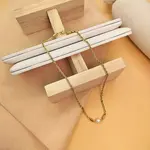 Fashionable Stainless Steel & Round Plastic Imitiation Pearl Link Chain Necklaces for Women