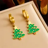 304 Stainless Steel Enamel Hoop Earrings