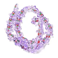 Christmas Transparent Glass Beads Strands