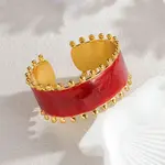 304 Stainless Steel Enamel Cuff Bangles for Women