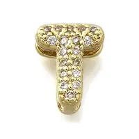 Brass Micro Pave Cubic Zirconia Letter Multi-Strand Links