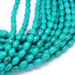 Natural Magnesite Oval Bead Strands