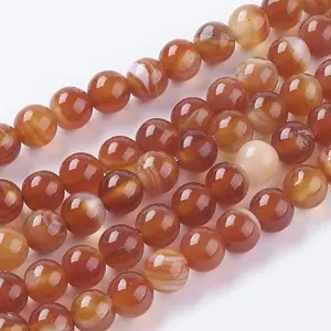 Natural Striped Agate/Banded Agate Beads Strands