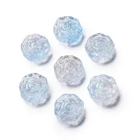 Spray Painted Transparent Glass Beads