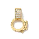 Rack Plating Brass Micro Pave Clear Cubic Zirconia Twister