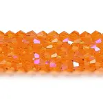 Transparent Electroplate Glass Beads Strands