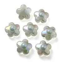 UV Plating Rainbow Iridescent Transparent Acrylic Beads