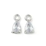 Brass Micro Pave Cubic Zirconia Pendants