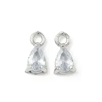 Brass Micro Pave Cubic Zirconia Pendants