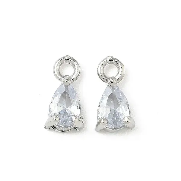 Brass Micro Pave Cubic Zirconia Pendants