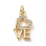 Brass Micro Pave Cubic Zirconia Pendants
