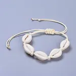 Adjustable Cowrie Shell Braided Bead Bracelets