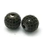 Brass Cubic Zirconia Beads