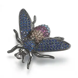 Brass Micro Pave Cubic Zirconia Pendants