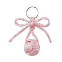 Polyester Braid Ball 304 Stainless Steel Keychains