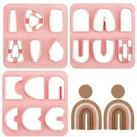 3Pcs 3 Styles Arch Trapezoid ABS Plastic Clay Cutters