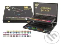 Barevné pastelky v dřevěném boxu 68 ks