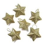 Plastic Glitter Star Pendant Decorations