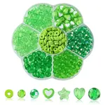 380Pcs 7 Styles Acrylic Beads
