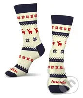 Ponožky Vianočný Jelenček svetlý S (Veľkosť S (35 - 38))