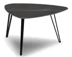 Konferenčný stolík Liv, 83x68 cm, imitácia tmavého mramoru%