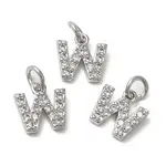 Brass Micro Pave Grade AAA Cubic Zirconia Charms