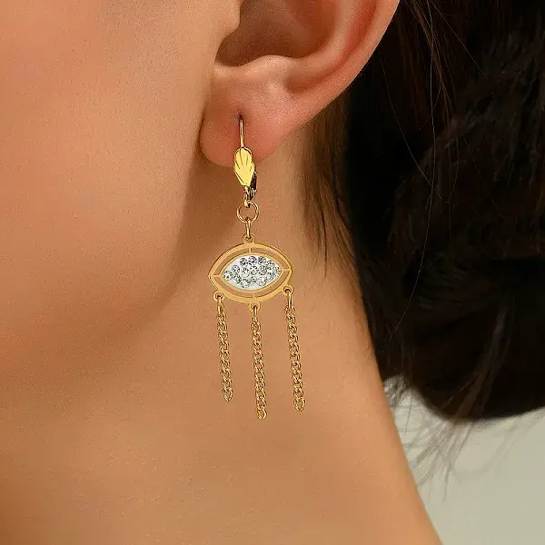 201 Stainless Steel Eye Hoop Earrings