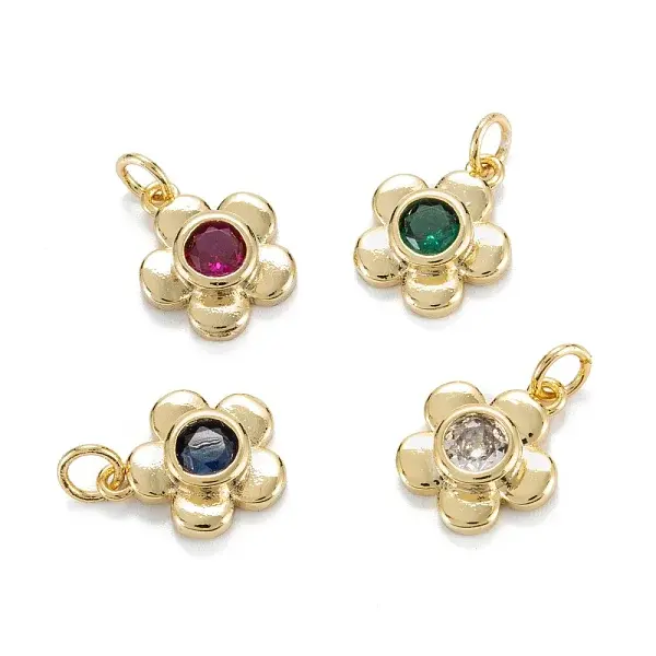 Brass Cubic Zirconia Charms