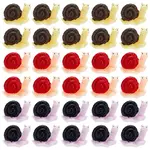 30Pcs 3 Colors Resin Mini Snail Display Decorations