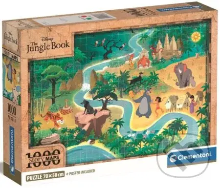 Puzzle Story Maps: Kniha džunglí - puzzle z kategorie Zvířata