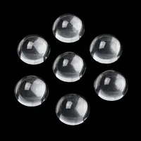 Transparent Half Round Glass Cabochons
