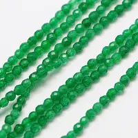 Natural Green Onyx Agate Beads Strands
