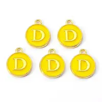 Golden Plated Alloy Enamel Charms