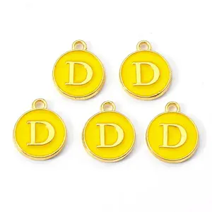 Golden Plated Alloy Enamel Charms