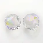 Faceted Round Glass Pendants