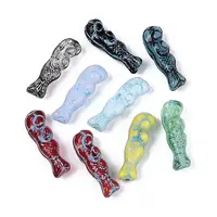 Mermaid Painted Glass Beads