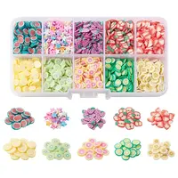 60G 10 Style Handmade Polymer Clay Nail Art Decoration