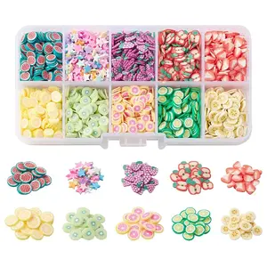 60G 10 Style Handmade Polymer Clay Nail Art Decoration