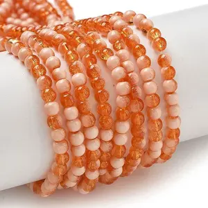 Crackle Glass Beads Strands