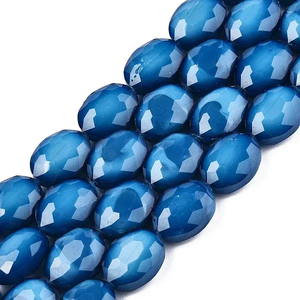 Opaque Solid Color Glass Beads Strands