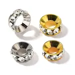 Brass Rhinestone Spacer Beads